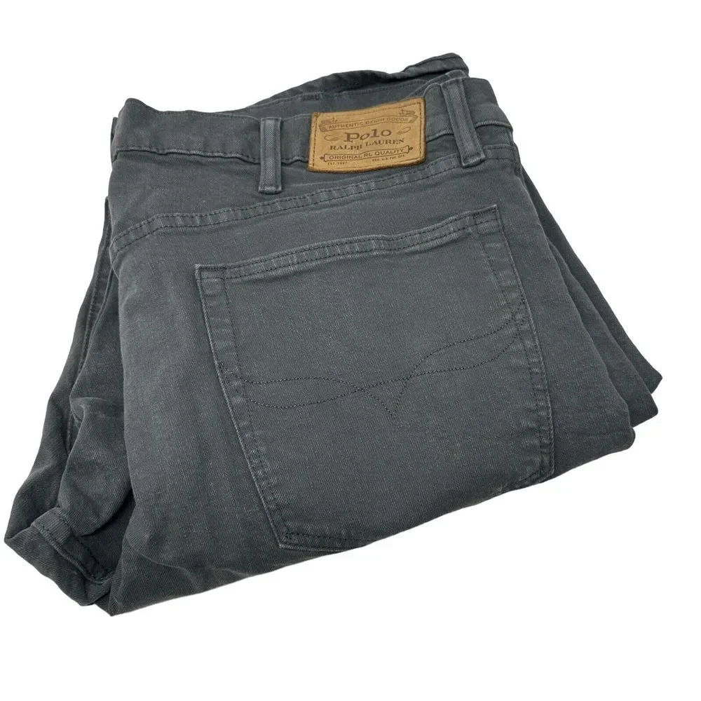 $168 Polo Ralph Lauren Jeans Mens‎ The Hampton Relaxed Straight Gray 38x32